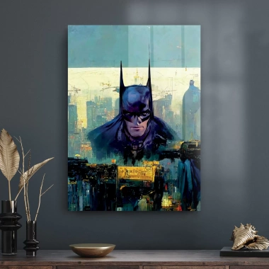 Decovetro Cam Tablo Batman Gotham City 50x70 cm