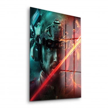Decovetro Cam Tablo Battlefield Soldier Red 30x40 cm