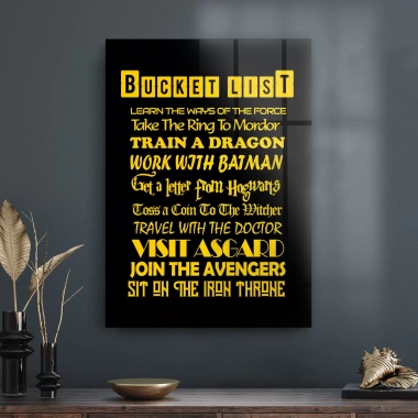 Decovetro Cam Tablo Bucket List 70x100 cm