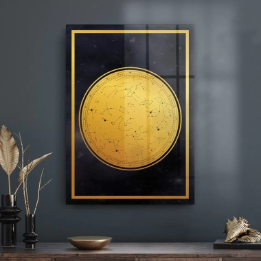 Decovetro Cam Tablo Burçlar Yıldız Haritası 50x70 cm