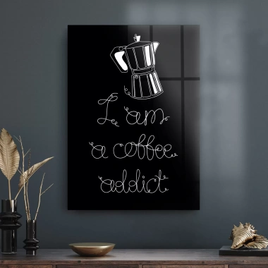 Decovetro Cam Tablo Coffe Addict 70x100 cm