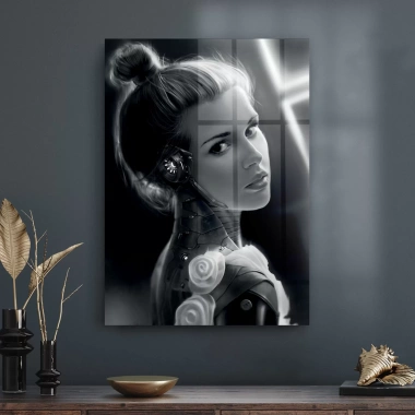 Decovetro Cam Tablo Cyberpunk Girl 70x100 cm
