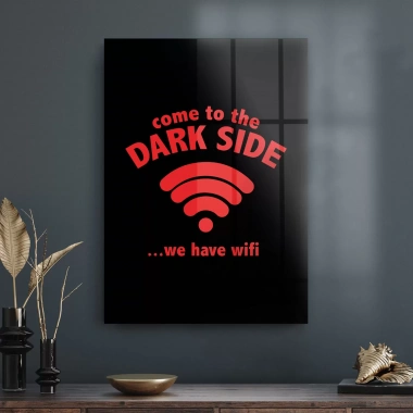 Decovetro Cam Tablo Dark Side Yazılı 50x70 cm