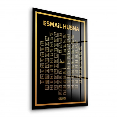 Decovetro Cam Tablo Esmaül Hüsna Dini İslami Tablo 30x40 cm