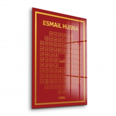 Decovetro Cam Tablo Esmaül Hüsna Dini İslami Tablo 30x40 cm