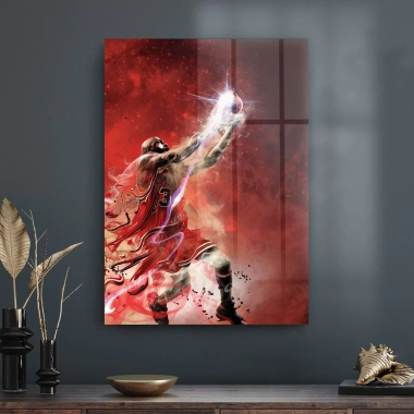 Decovetro Cam Tablo Flying Michael Jordan 50x70 cm