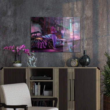 Decovetro Cam Tablo Gamer Cyberpunk City 50x70 cm