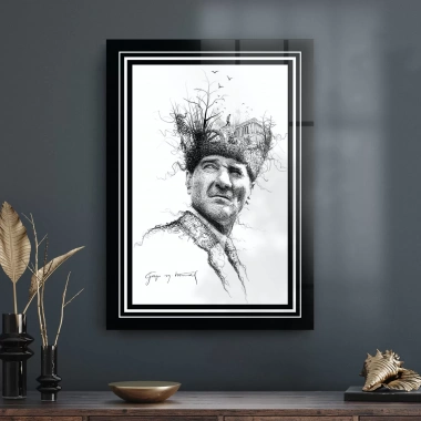 Decovetro Cam Tablo Gazi Mustafa Kemal 50x70 cm