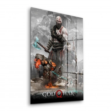 Decovetro Cam Tablo God Of War Afiş 30x40 cm