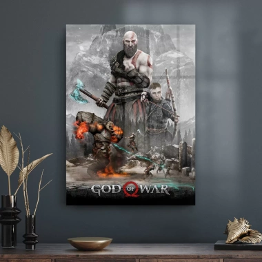 Decovetro Cam Tablo God Of War Afiş 70x100 cm