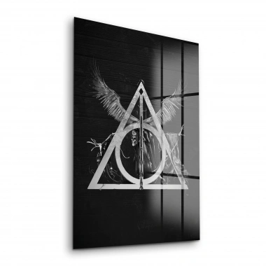 Decovetro Cam Tablo Harry Potter Ölüm Yadigarları Logo 70x100 cm