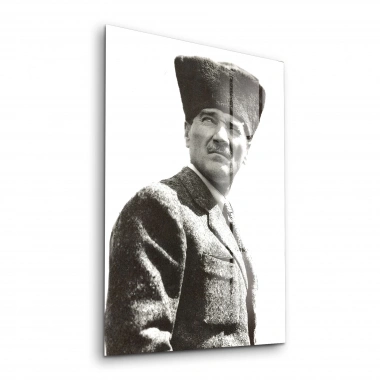Decovetro Cam Tablo Kalpaklı Atatürk 30x40 cm