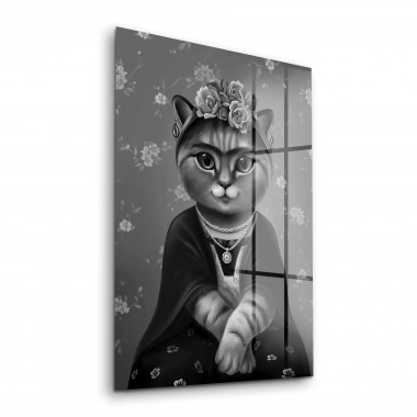 Decovetro Cam Tablo Kedi Frida 30x40 cm
