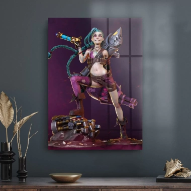 Decovetro Cam Tablo League of Legends Jinx 70x100 cm