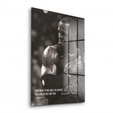 Decovetro Cam Tablo LeBron James Motivational 30x40 cm
