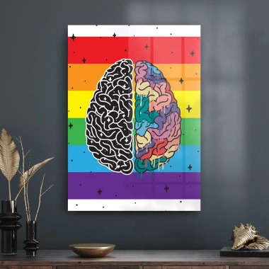 Decovetro Cam Tablo LGBT Brain 50x70 cm