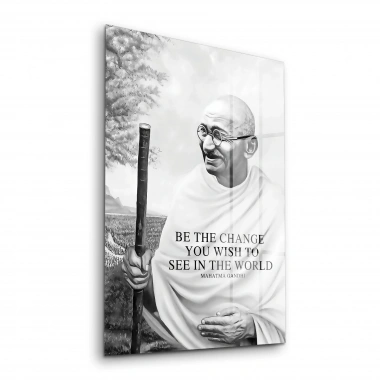 Decovetro Cam Tablo Mahatma Gandhi 30x40 cm