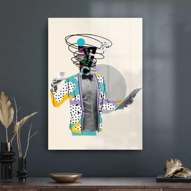 Decovetro Cam Tablo Modern Pop Art Funny 50x70 cm