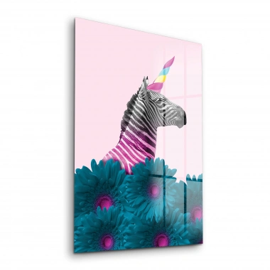 Decovetro Cam Tablo Modern Pop Art Unicorn 30x40 cm