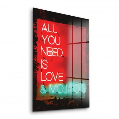Decovetro Cam Tablo Neon Love 30x40 cm