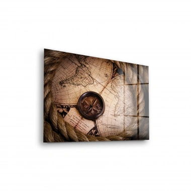 Decovetro Cam Tablo Old World Map 30x40 cm