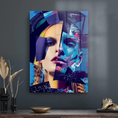 Decovetro Cam Tablo Pop Art Inked Woman 50x70 cm