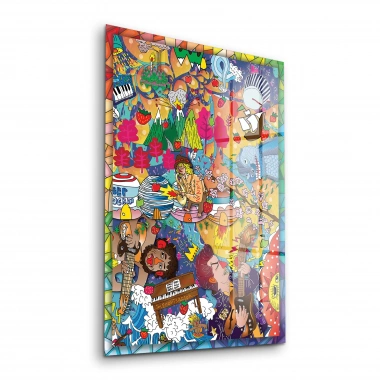 Decovetro Cam Tablo Pop Art Karma 30x40 cm