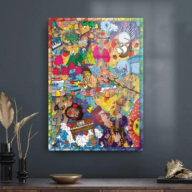 Decovetro Cam Tablo Pop Art Karma 50x70 cm