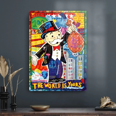 Decovetro Cam Tablo Pop Art Monopoly 70x100 cm