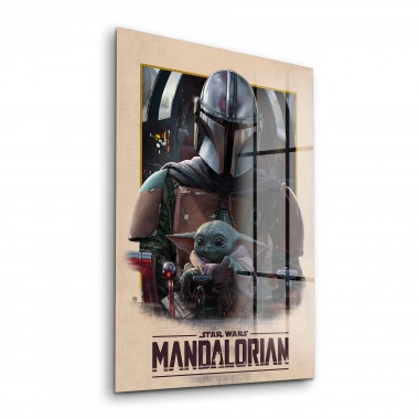 Decovetro Cam Tablo Renkli Mandalorian 30x40 cm