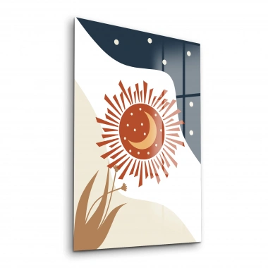 Decovetro Cam Tablo Shiny Sun And Moon 30x40 cm