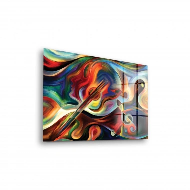 Decovetro Cam Tablo Soyut Müzikal 30x40 cm