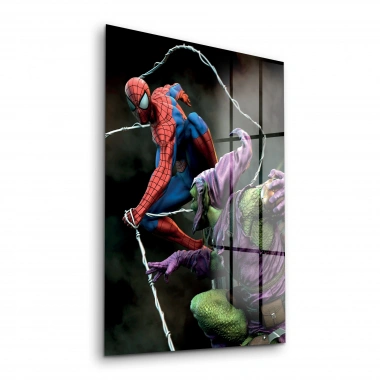 Decovetro Cam Tablo Spiderman Vs Green Goblin Web 30x40 cm
