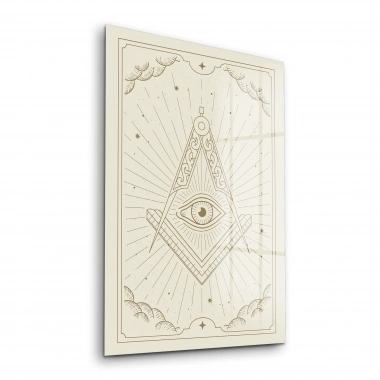 Decovetro Cam Tablo Spiritual Eye White 30x40 cm