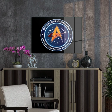 Decovetro Cam Tablo Star Trek Fleet Logo 50x70 cm