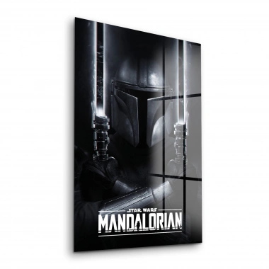 Decovetro Cam Tablo Star Wars Mandalorian Black Saber 30x40 cm