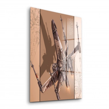 Decovetro Cam Tablo Star Wars X Wing Poster 30x40 cm