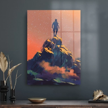 Decovetro Cam Tablo Sulu Boya Manzara 50x70 cm