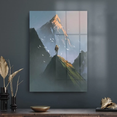 Decovetro Cam Tablo Sulu Boya Manzara 50x70 cm