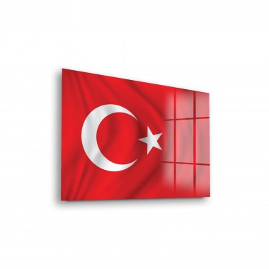 Decovetro Cam Tablo Türk Bayrağı 30x40 cm
