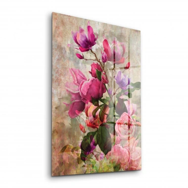 Decovetro Cam Tablo Yağlı Boya Güller 30x40 cm