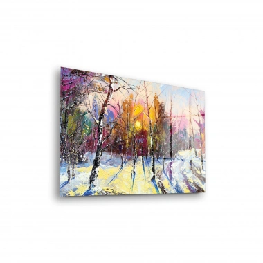 Decovetro Cam Tablo Yağlı Boya Orman Manzarası 30x40 cm