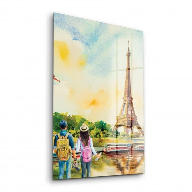 Decovetro Cam Tablo Yağlı Boya Paris Eyfel 30x40 cm