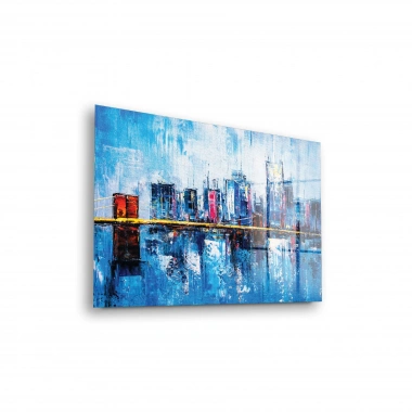 Decovetro Cam Tablo Yağlı Boya Şehir Manzarası 30x40 cm