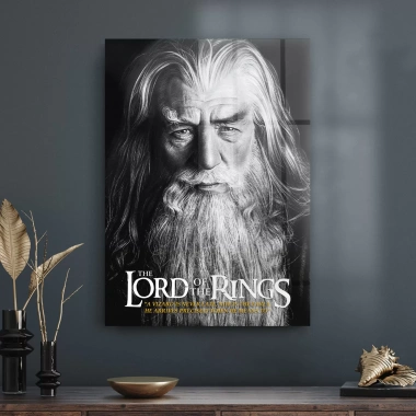 Decovetro Cam Tablo Yüzüklerin Efendisi Gandalf Never late 70x100 cm