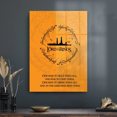 Decovetro Cam Tablo Yüzüklerin Efendisi One Ring 50x70 cm