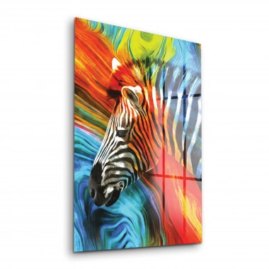 Decovetro Cam Tablo Zebra Desenli 30x40 cm