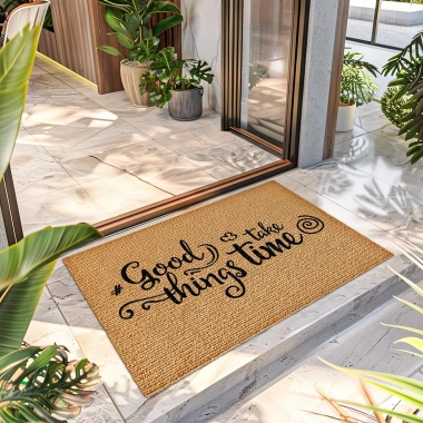 Decovetro Good Things Desenli Kapı Önü Halı Paspas 40 x 60 Cm
