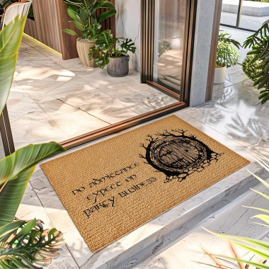 Decovetro Halı Paspas Yüzüklerin Efendisi Hobbit Door Desenli 40 x 60 Cm