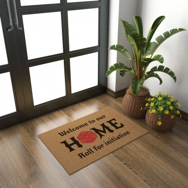 Decovetro Kapı Önü Halı Paspas Welcome To Our Home Desenli 40 x 60 cm